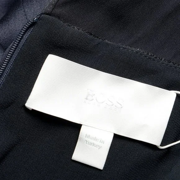 Hugo Boss Women's Dalatena Navy Blue Evening Maxi Dress US 2 IT 38